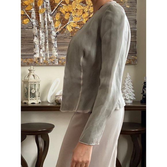 SOLD (VINTAGE) 80's Giorgio Armani 100% Silk Jacket (S) - Picture 7 of 9